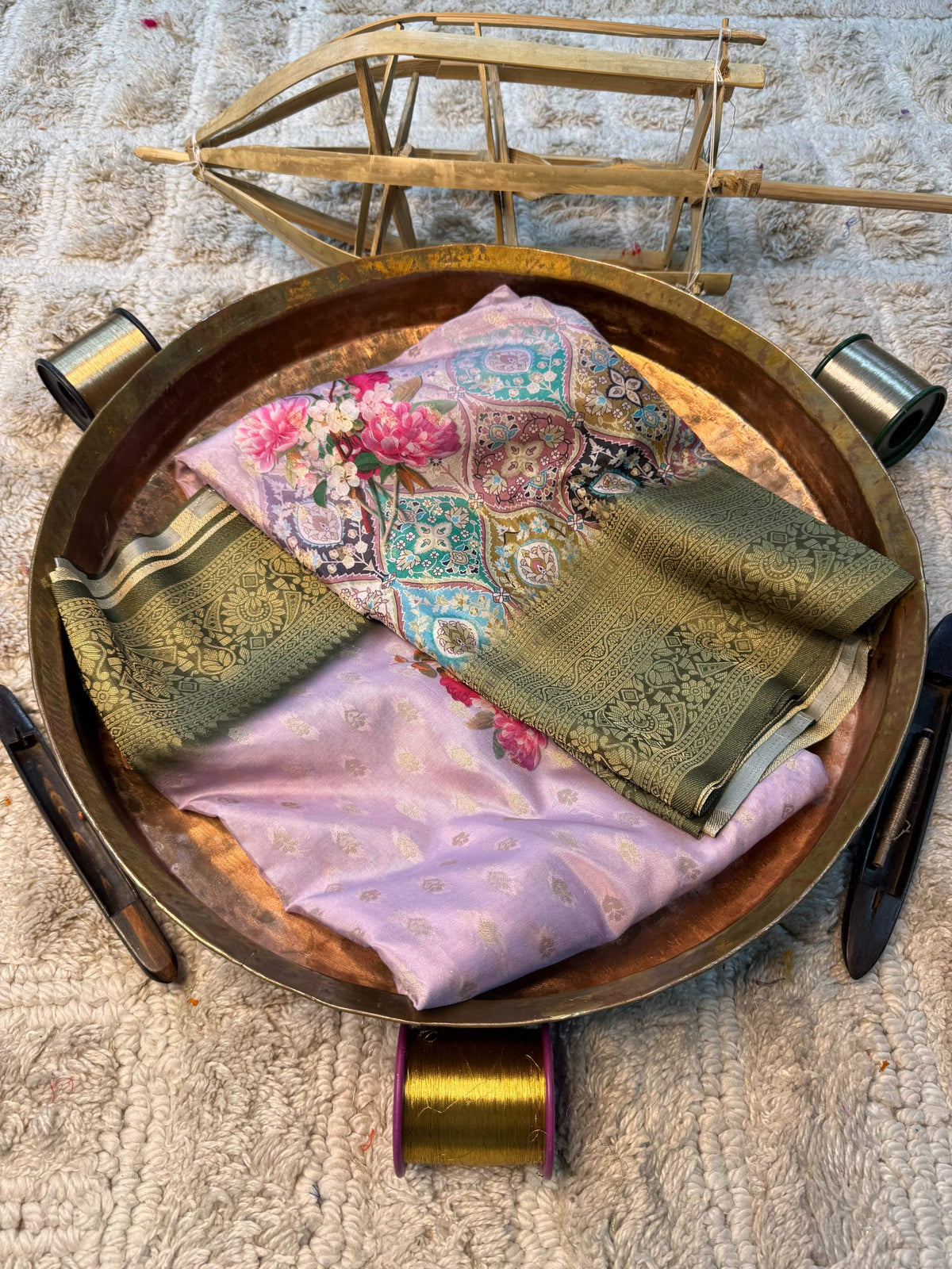 Soft Cotton Silk Rtique Zari Banarasi Saree