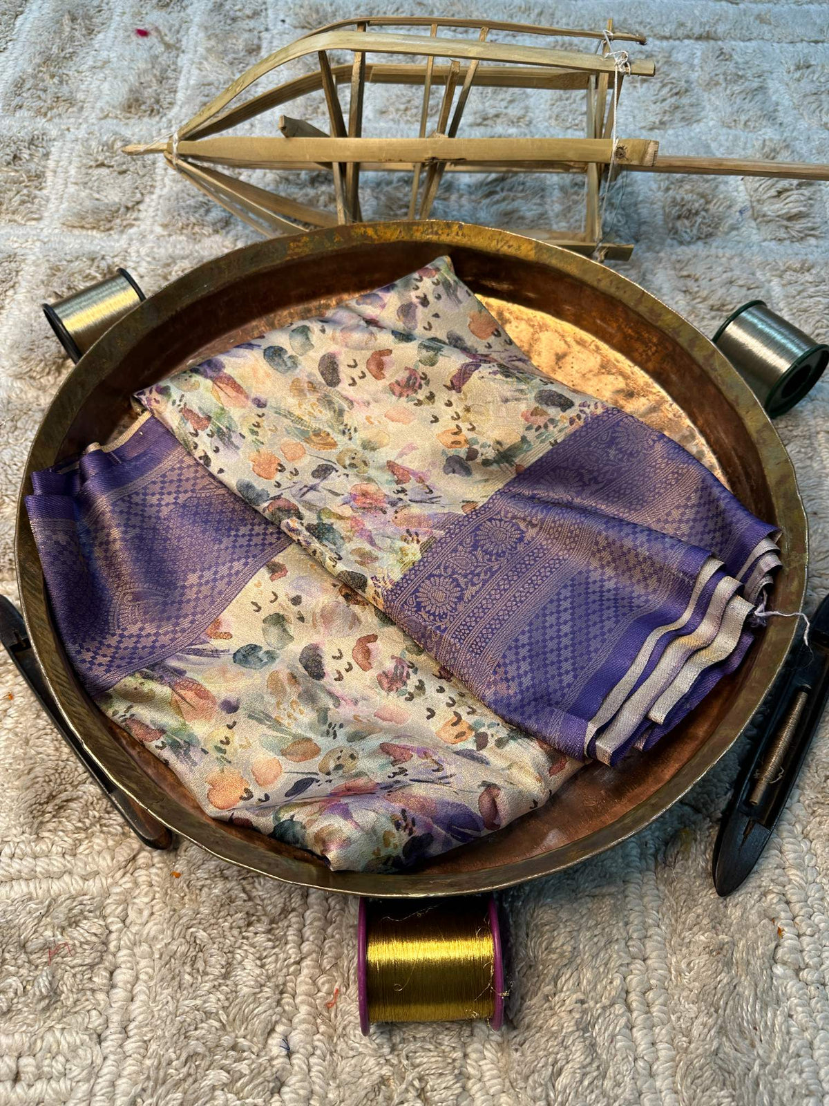 Soft Cotton Silk Rtique Zari Banarasi Saree