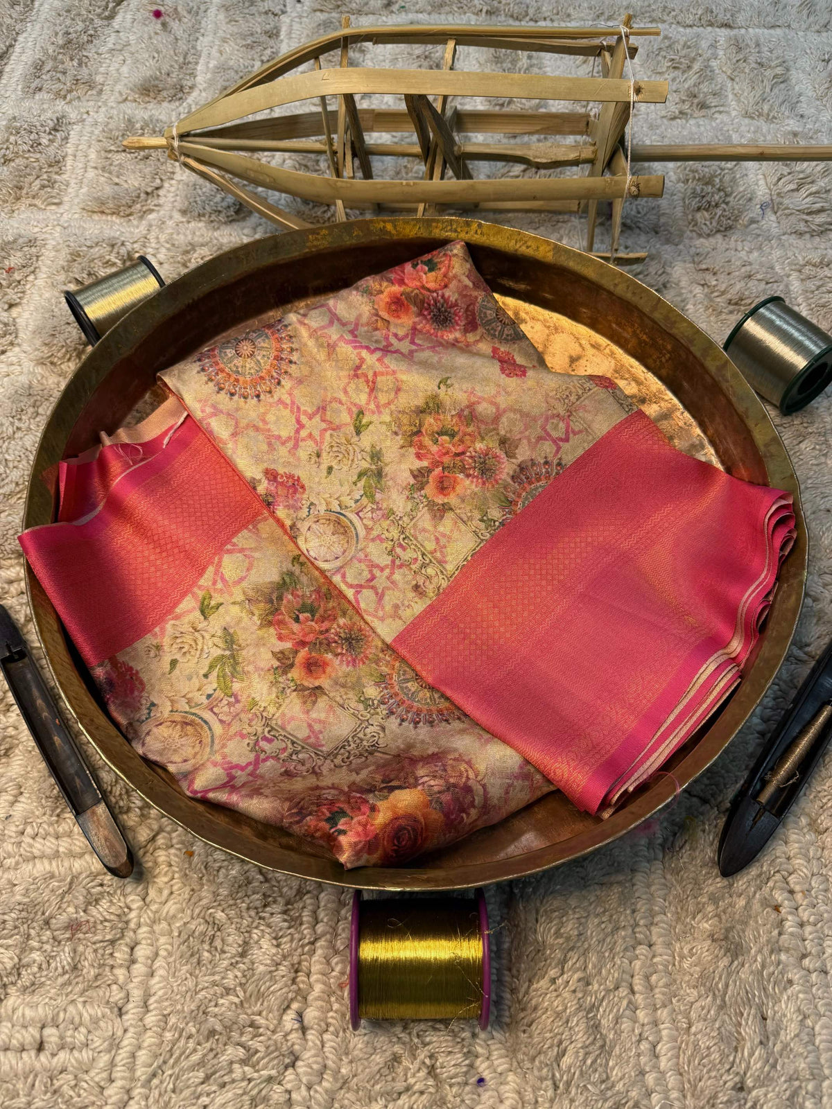 Eccentric zari weave Softsilk Banarasi Saree
