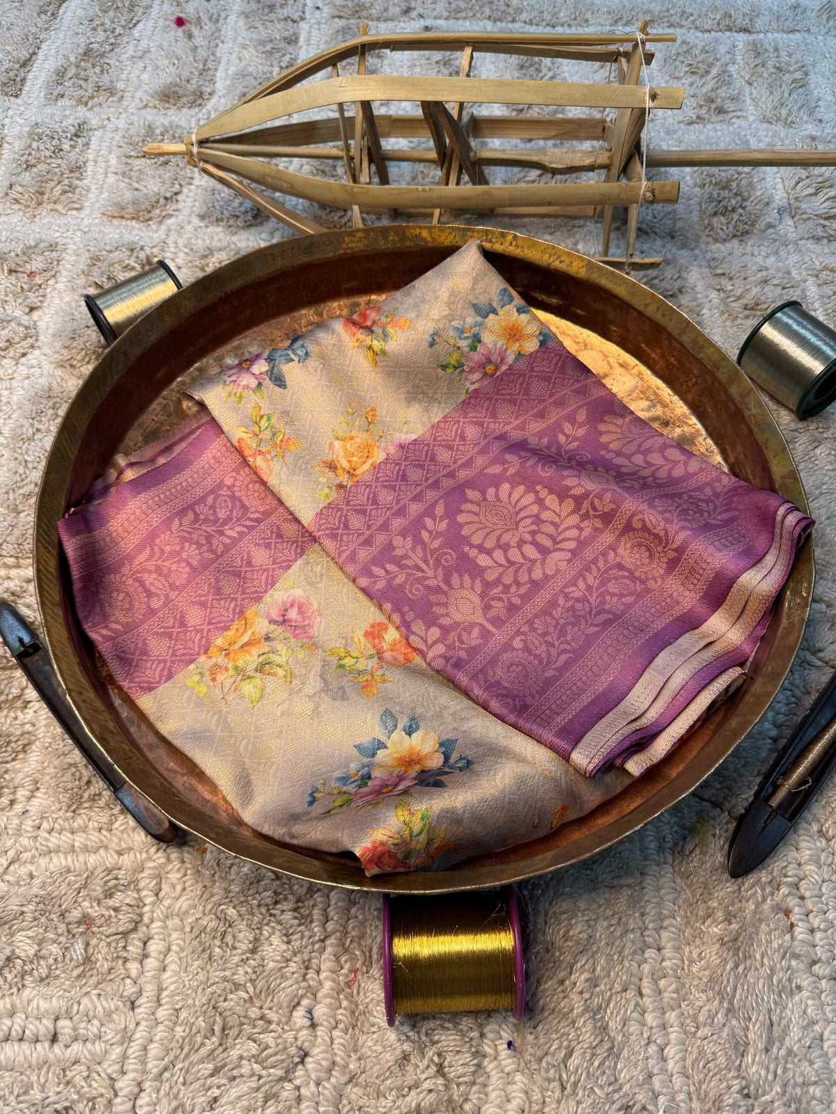 Eccentric zari weave Softsilk Banarasi Saree