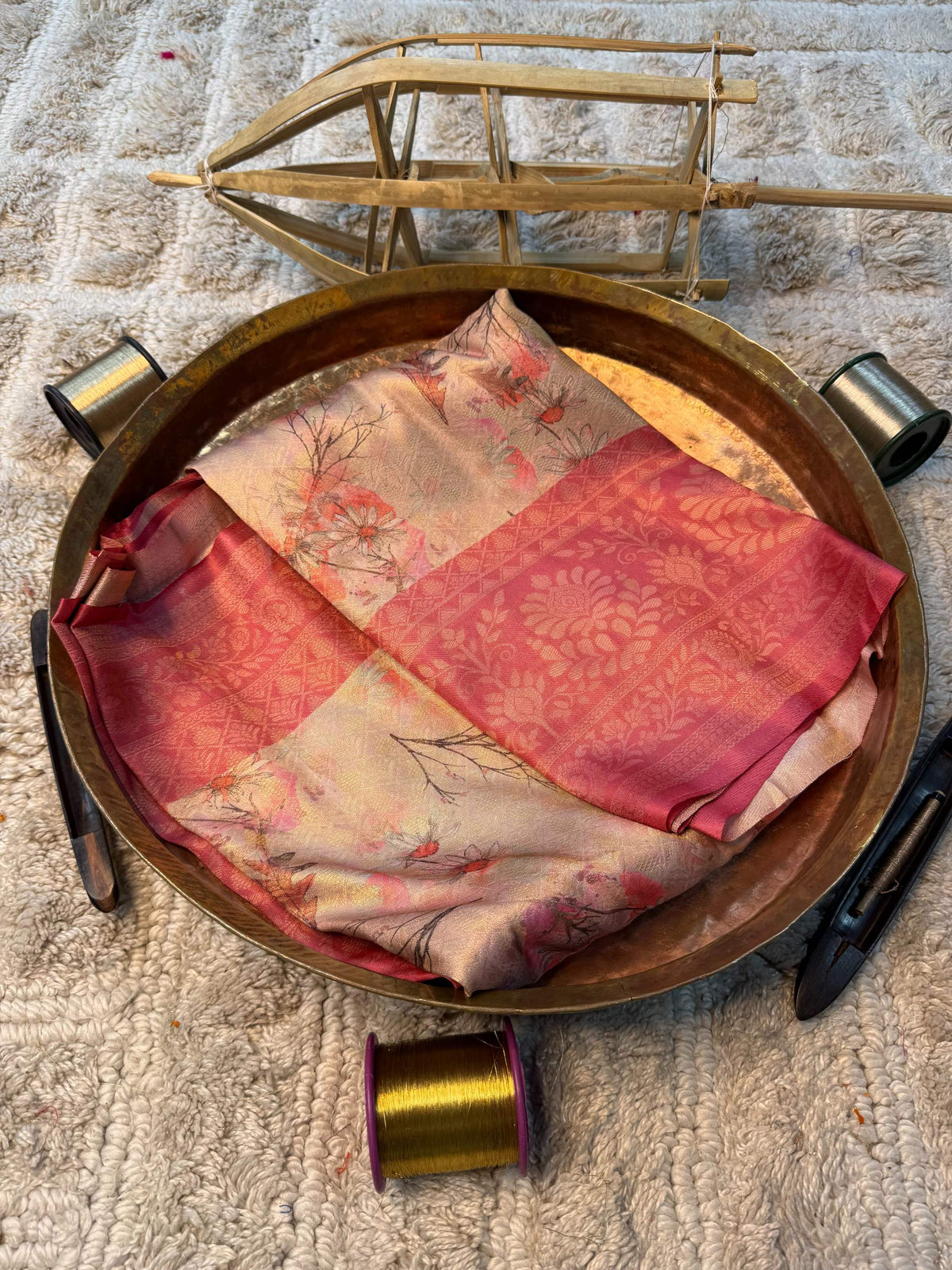 Soft Cotton Silk Rtique Zari Banarasi Saree