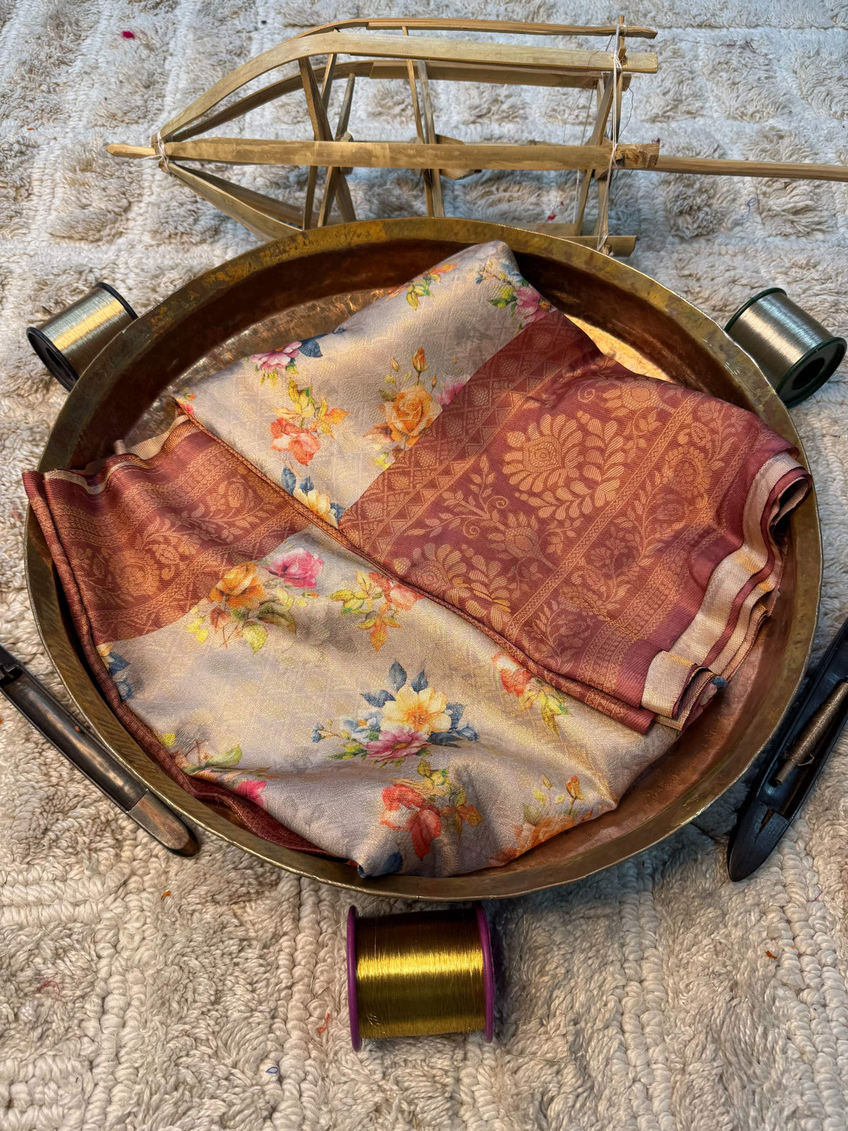 Soft Cotton Silk Rtique Zari Banarasi Saree
