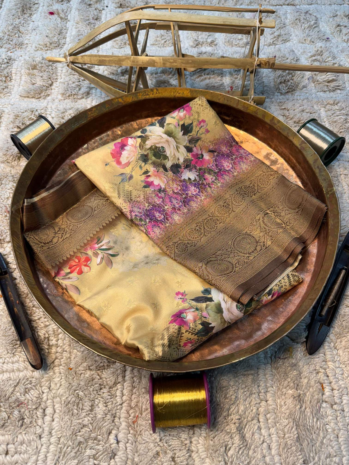 Eccentric zari weave Softsilk Banarasi Saree