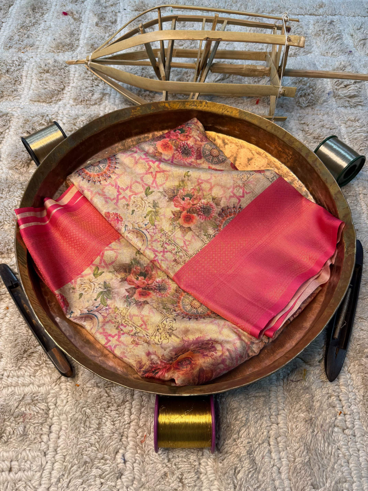 Soft Cotton Silk Rtique Zari Banarasi Saree