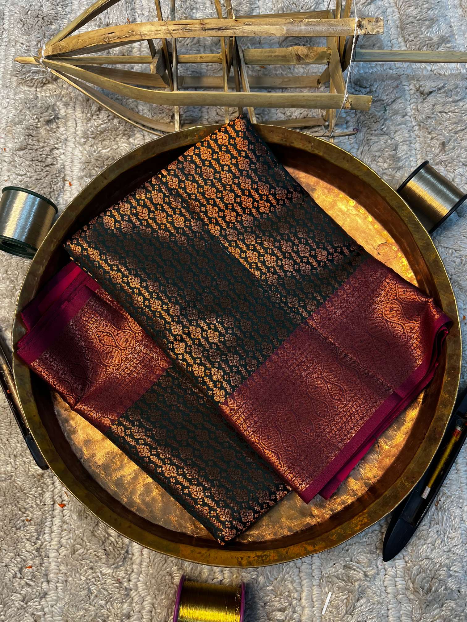 Eccentric zari weave Softsilk Banarasi saree