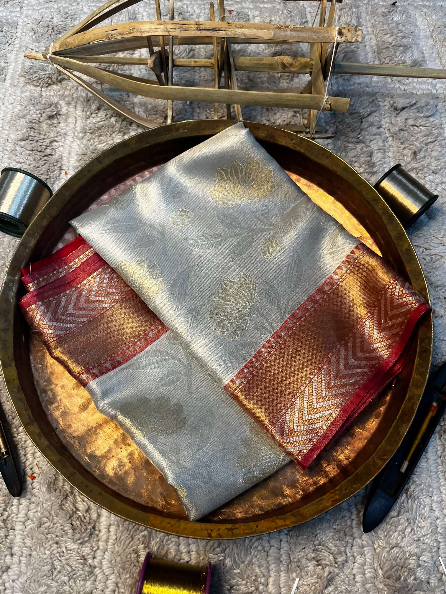 Eccentric zari weave Softsilk Banarasi saree