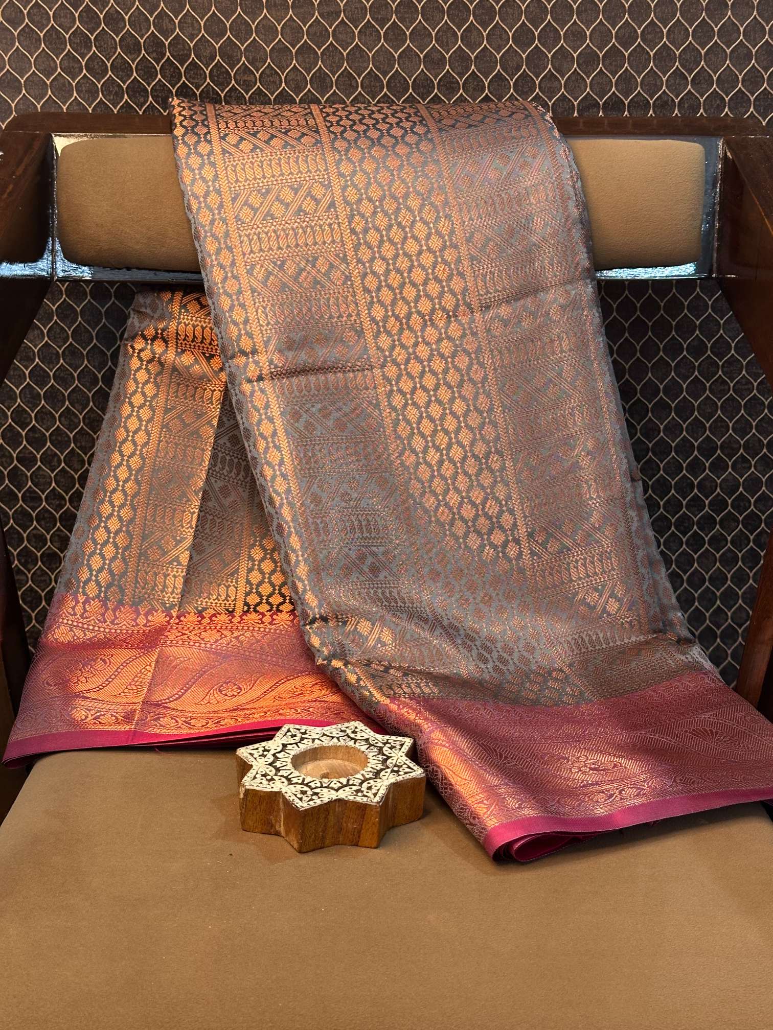 Eccentric zari weave Softsilk Banarasi saree