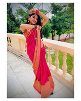 Pink Colour Warm Silk Banarasi Saree