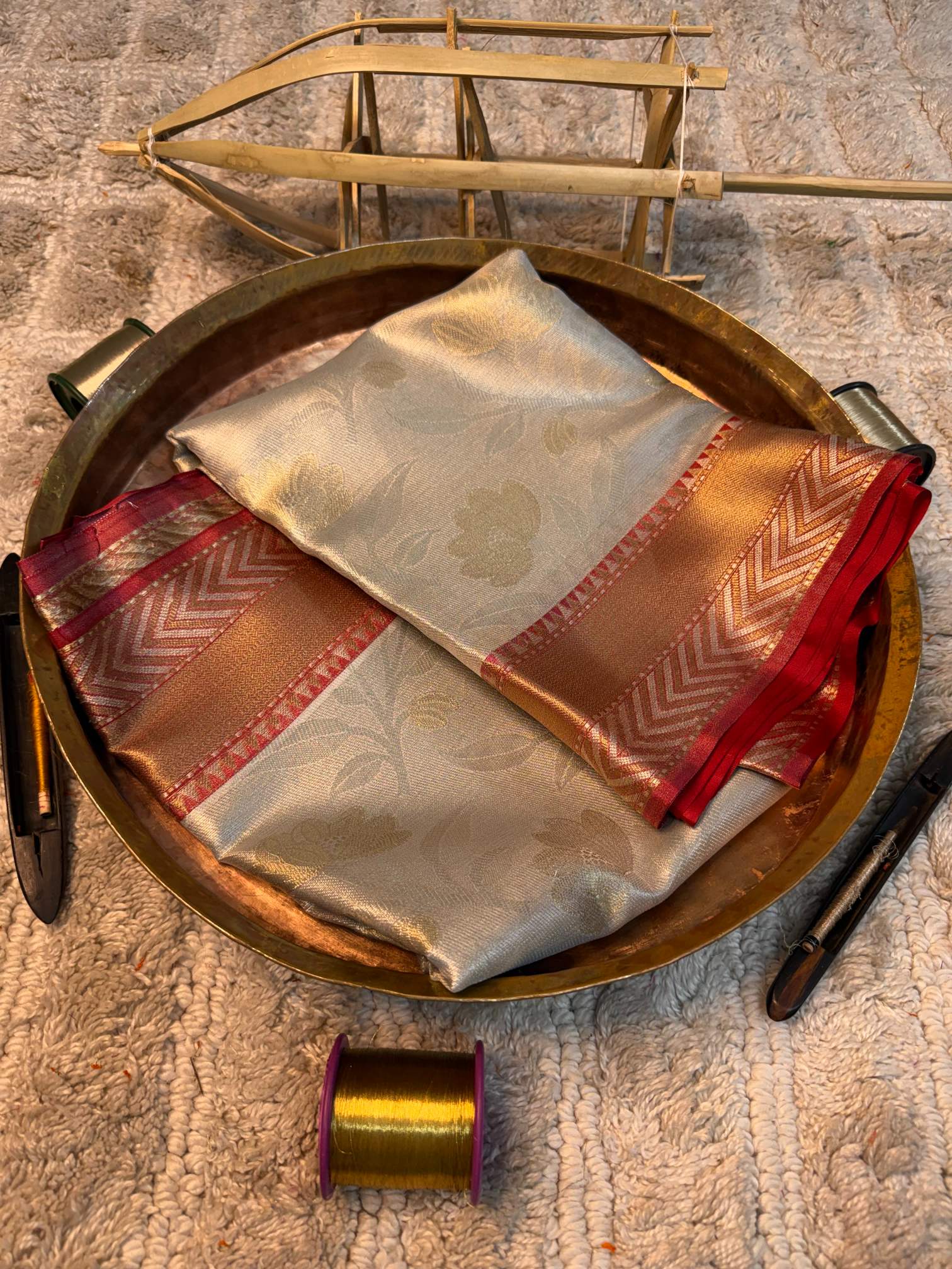 Eccentric zari weave Softsilk Banarasi saree