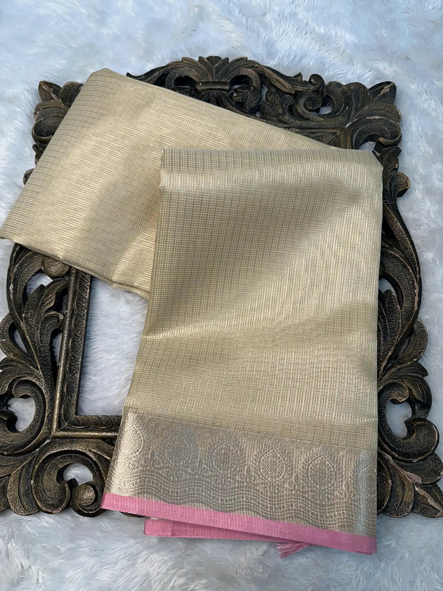 Contemporary Weave Kora Tissue Silk Banarasi Saree