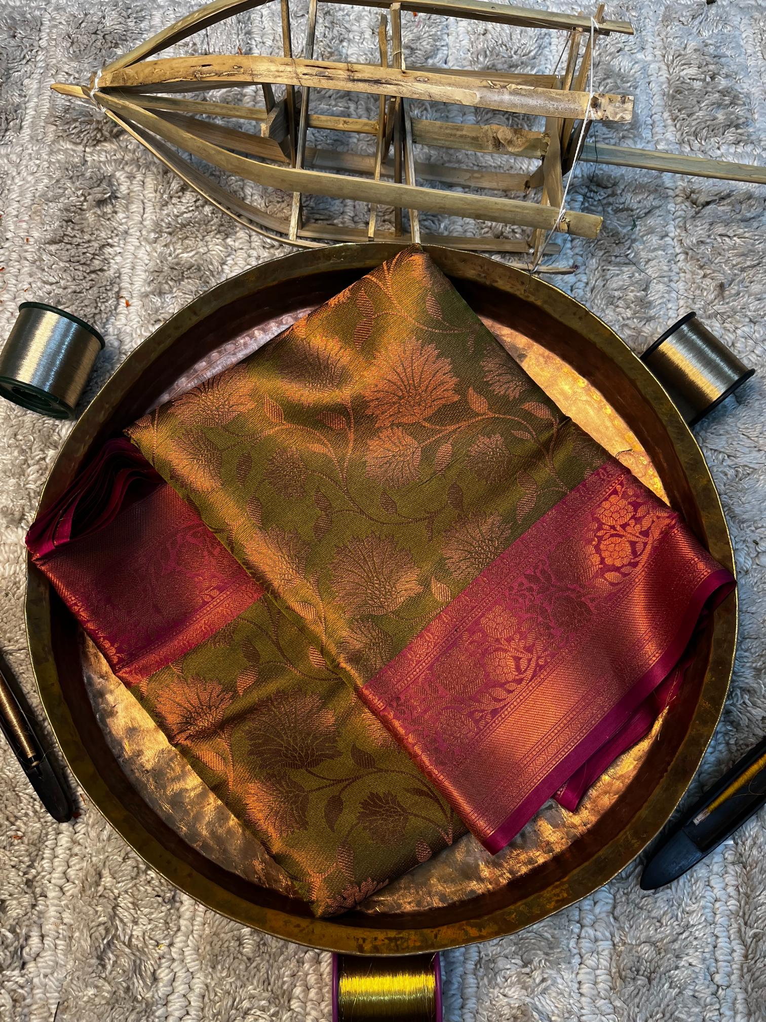 Eccentric zari weave Softsilk Heritage Banarasi saree