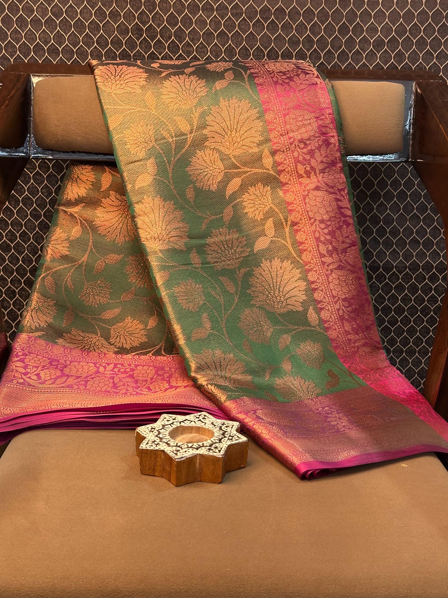 Eccentric zari weave Softsilk Banarasi saree