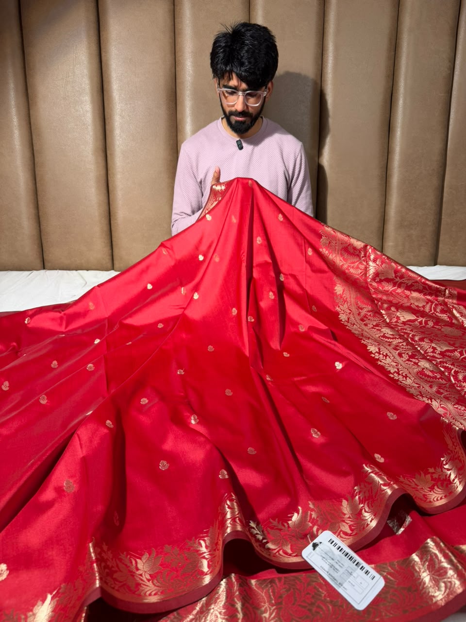 Pretty Red Soft Banarasi Silk Traditional Saree