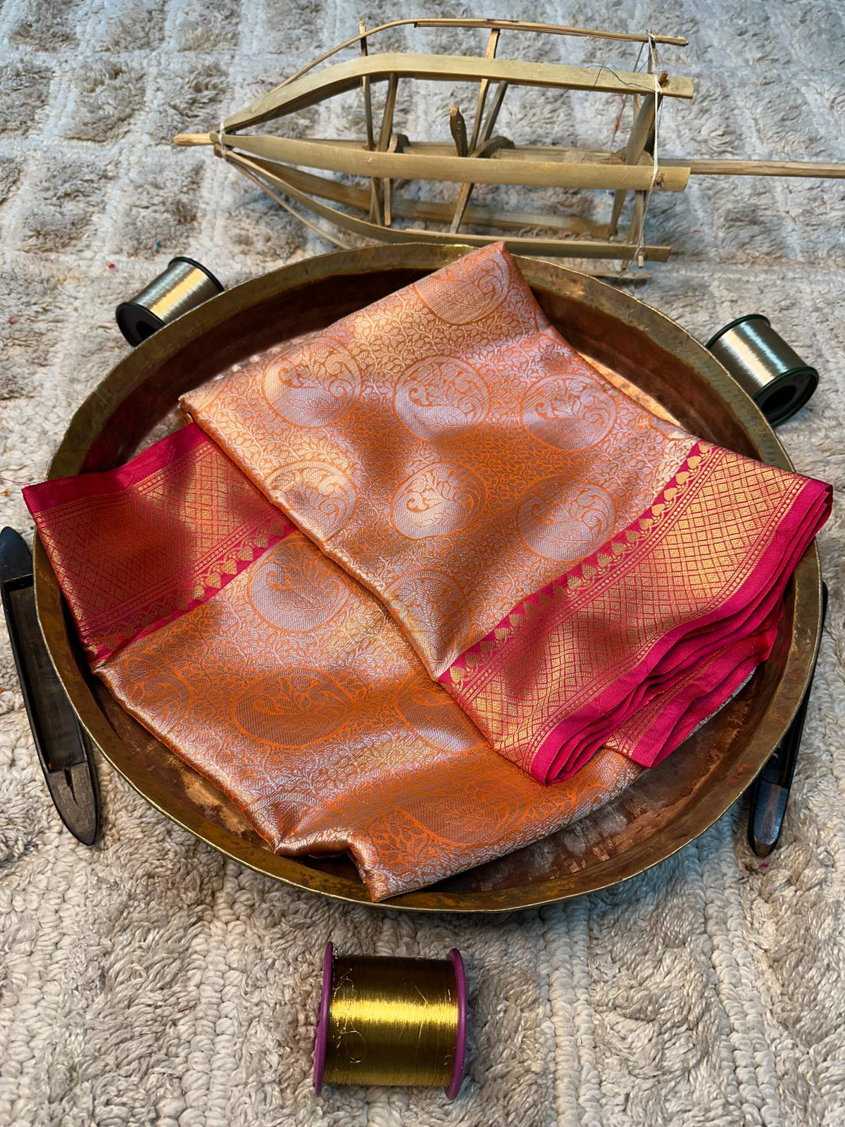 Eccentric zari weave Softsilk Banarasi saree