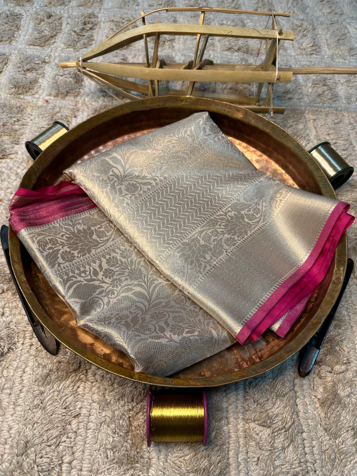 Eccentric zari weave Softsilk Banarasi saree