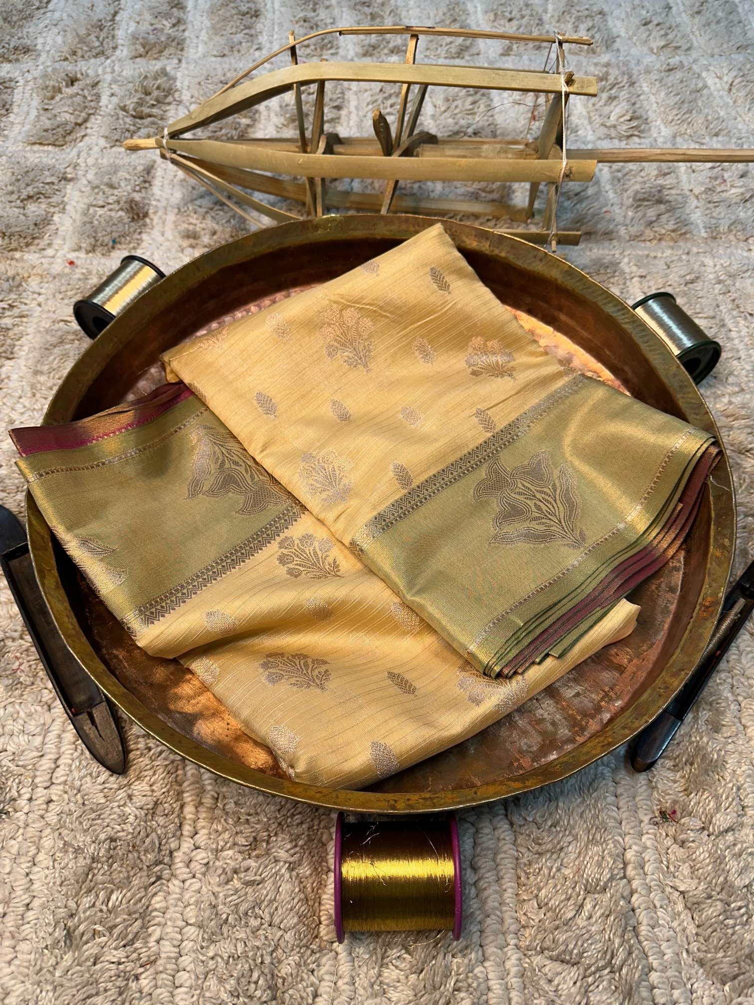 Soft Cotton Silk Rtique Zari Banarasi Saree