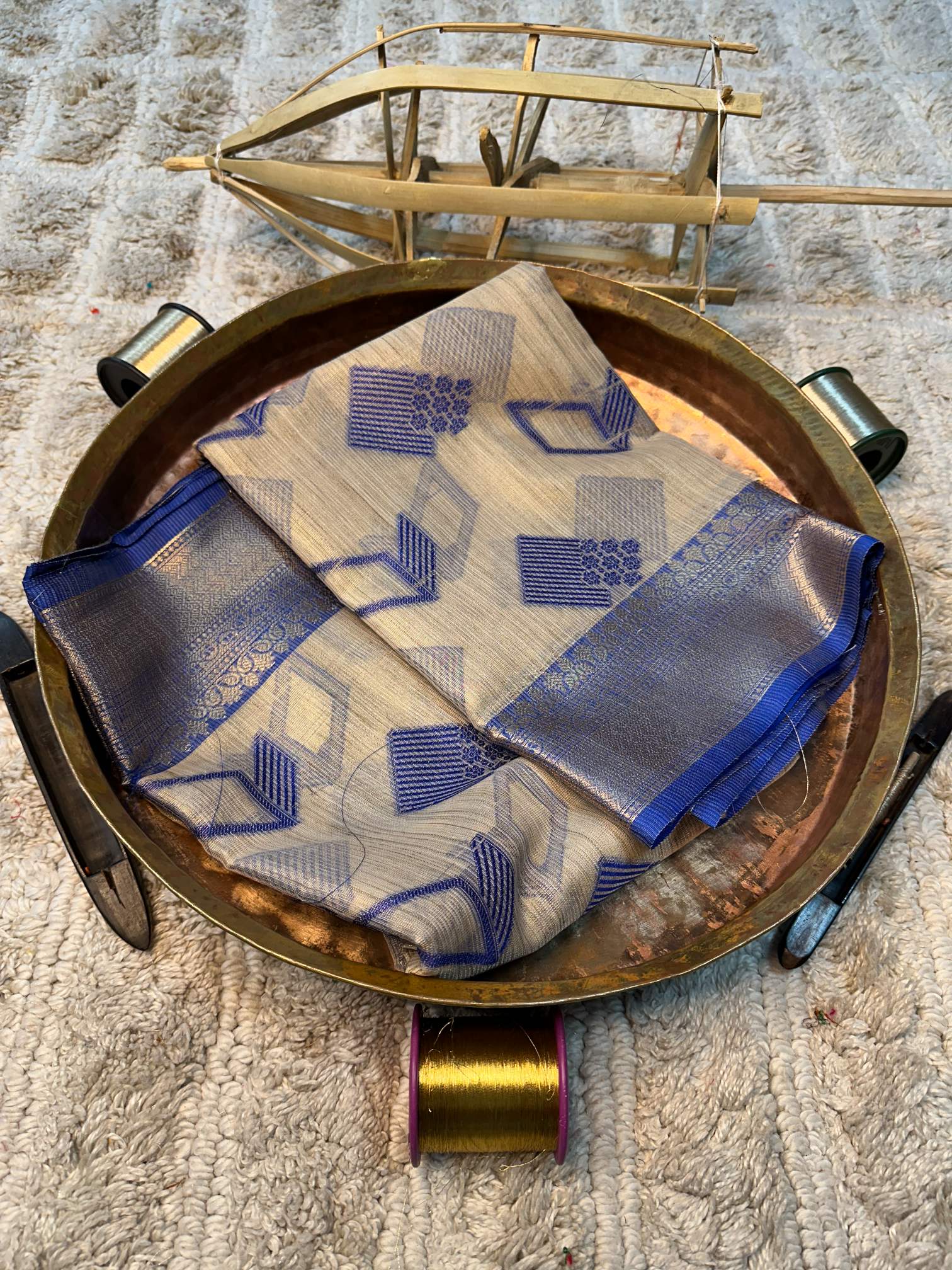 Soft Cotton Silk Rtique Zari Banarasi Saree