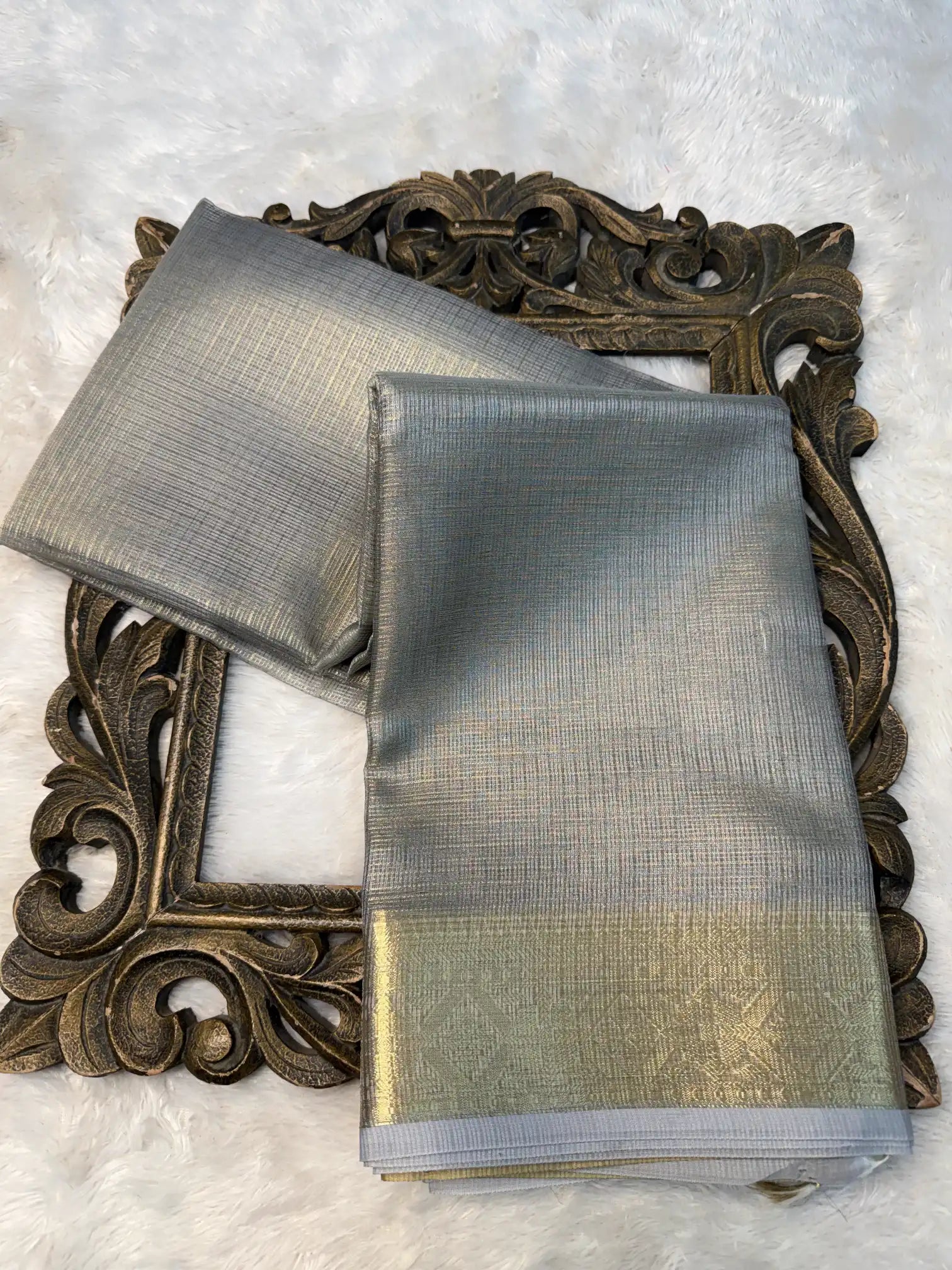 Contemporary Weave Kora Tissue Silk Banarasi Saree