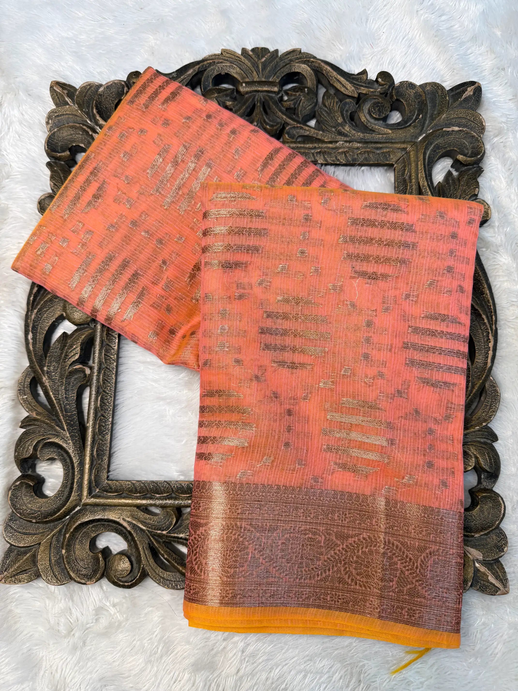 Contemporary Weave Kora Tissue Silk Banarasi Saree