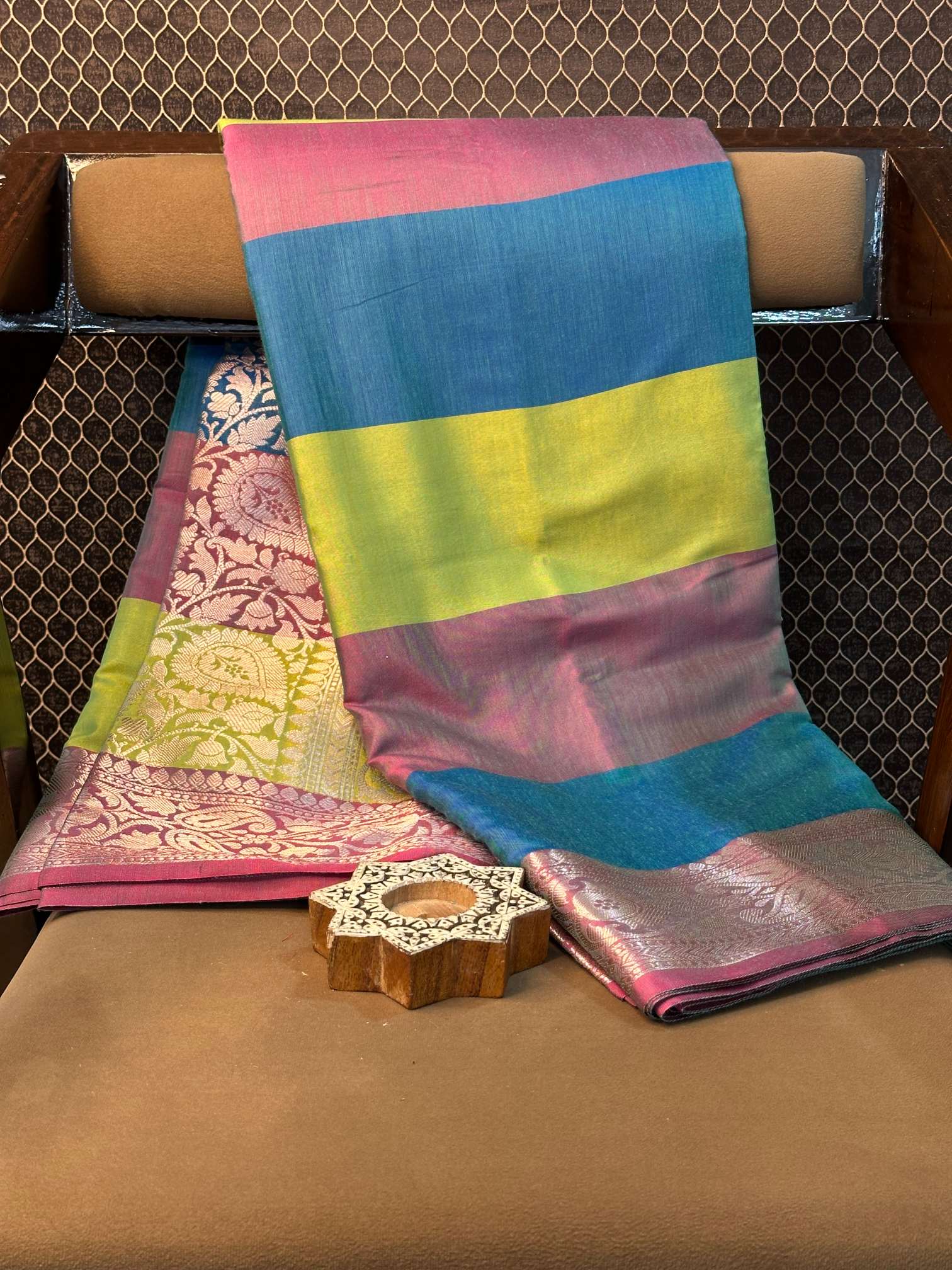 Eccentric zari weave Softsilk Banarasi saree