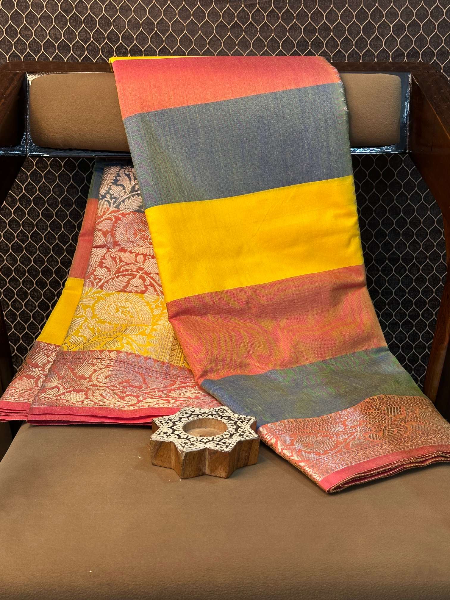 Eccentric zari weave Softsilk Banarasi saree