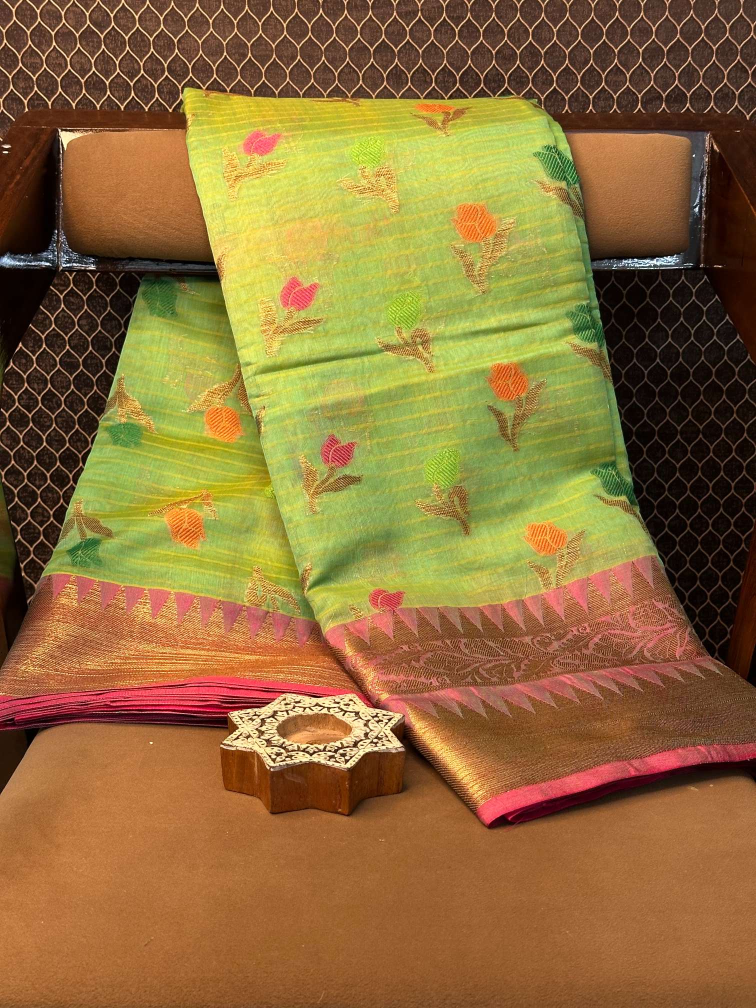 Eccentric zari weave Softsilk Banarasi saree