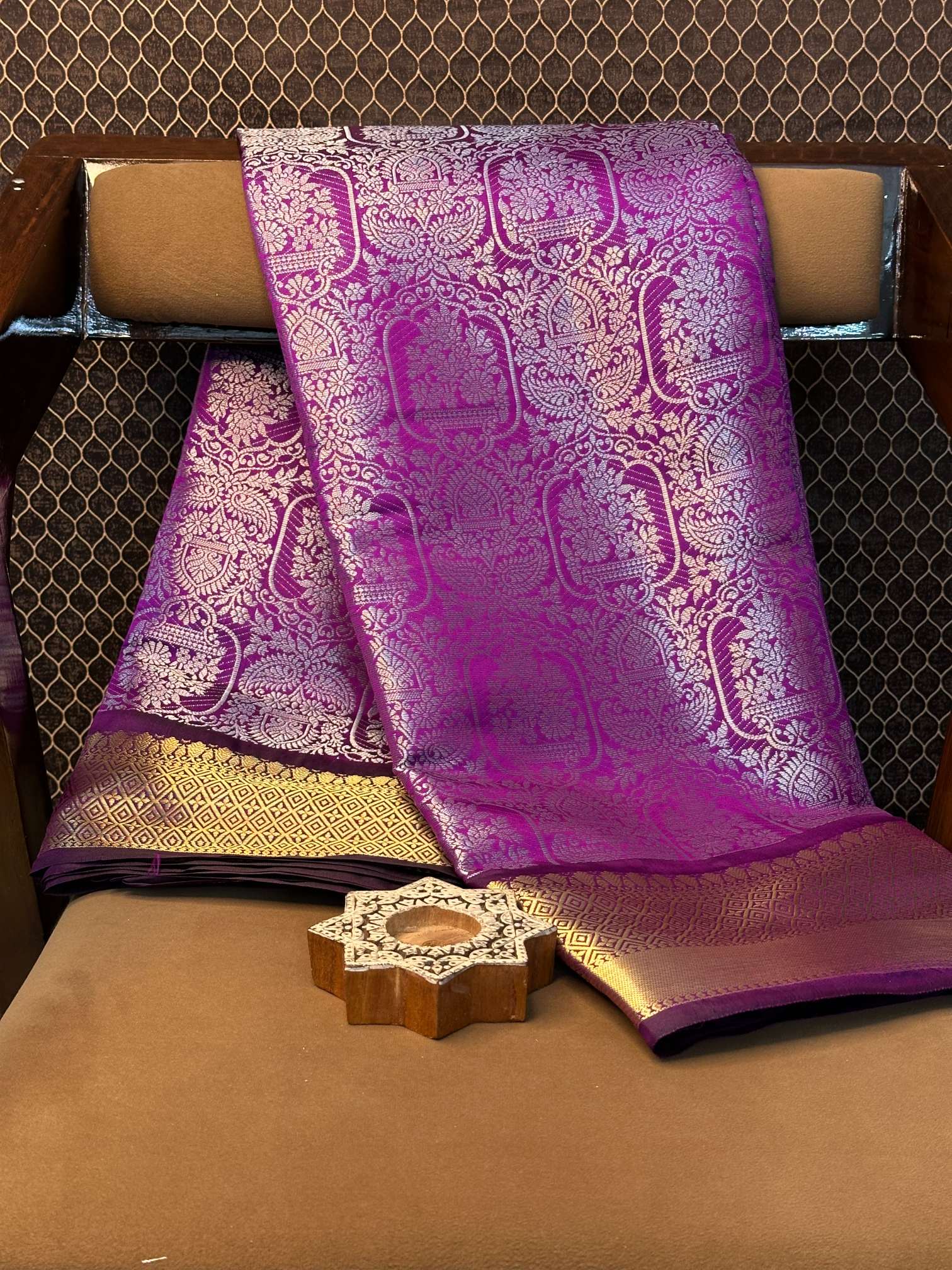 Eccentric zari weave Softsilk Banarasi saree