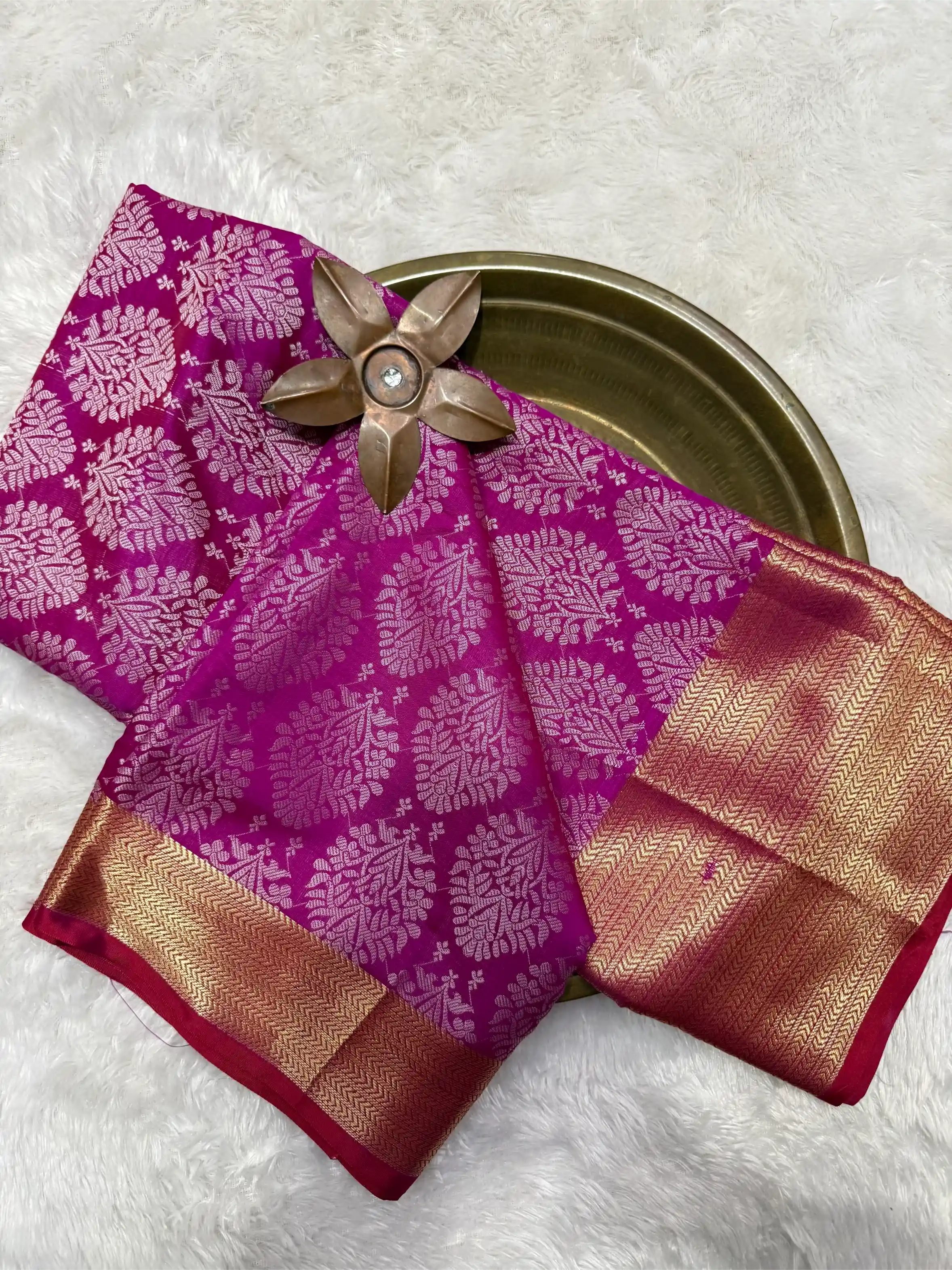 Beautiful Traditional Softsilk Embossed Weave Banarasi Saree