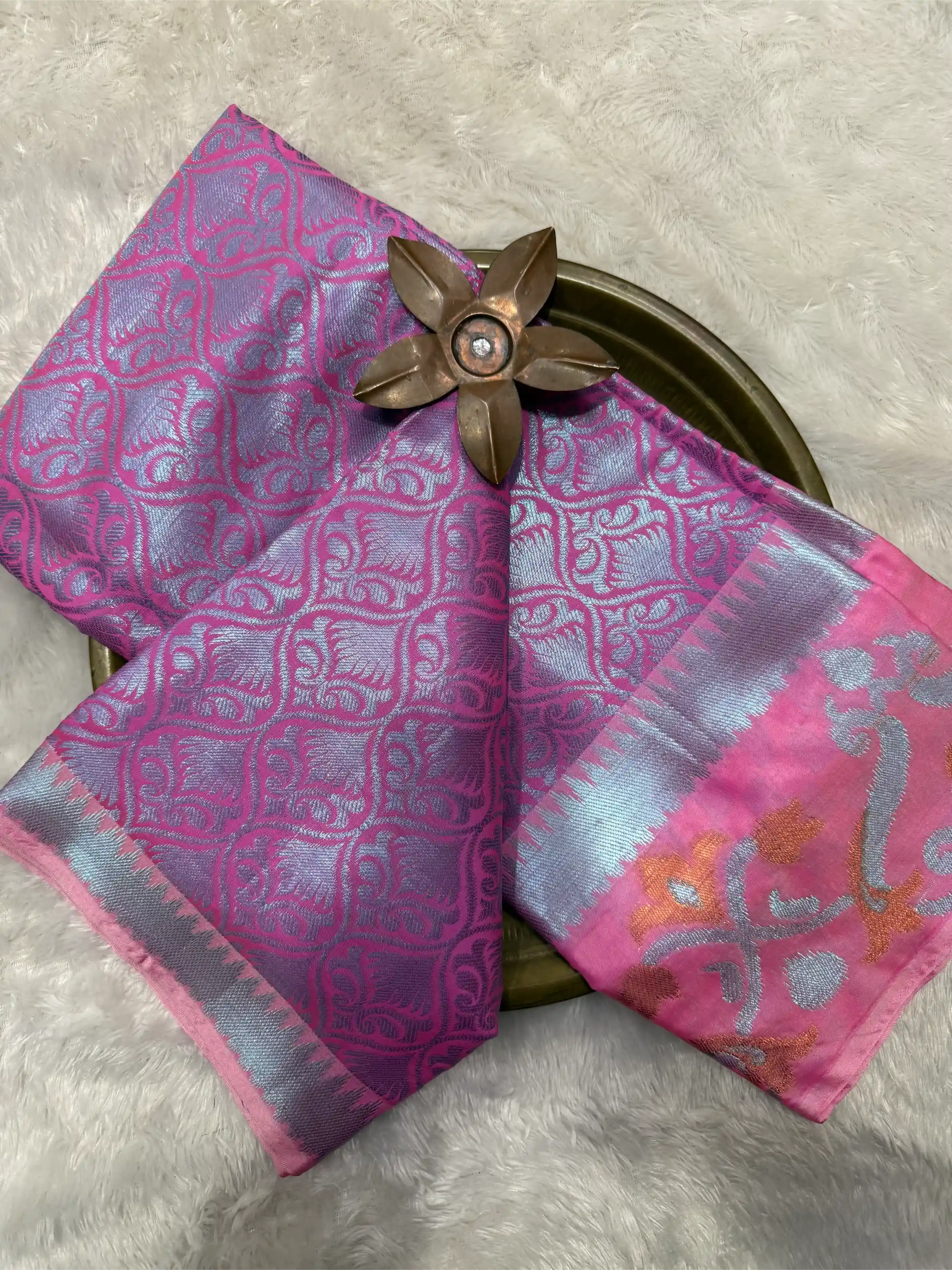 Beautiful Traditional Softsilk Embossed Weave Banarasi Saree