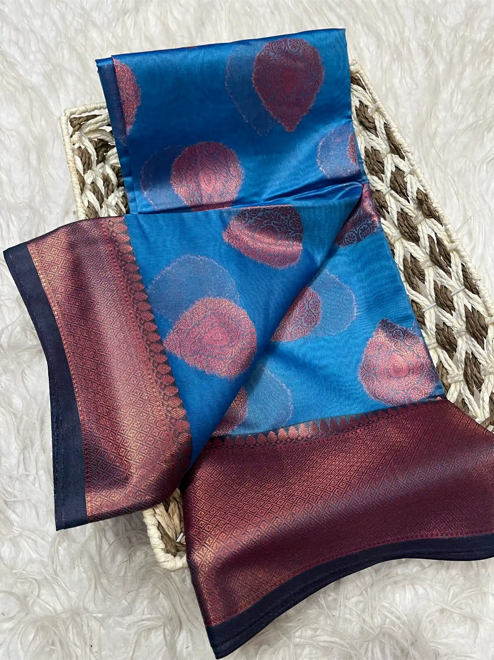 Beautiful Traditional Softsilk Embossed Weave Banarasi Saree