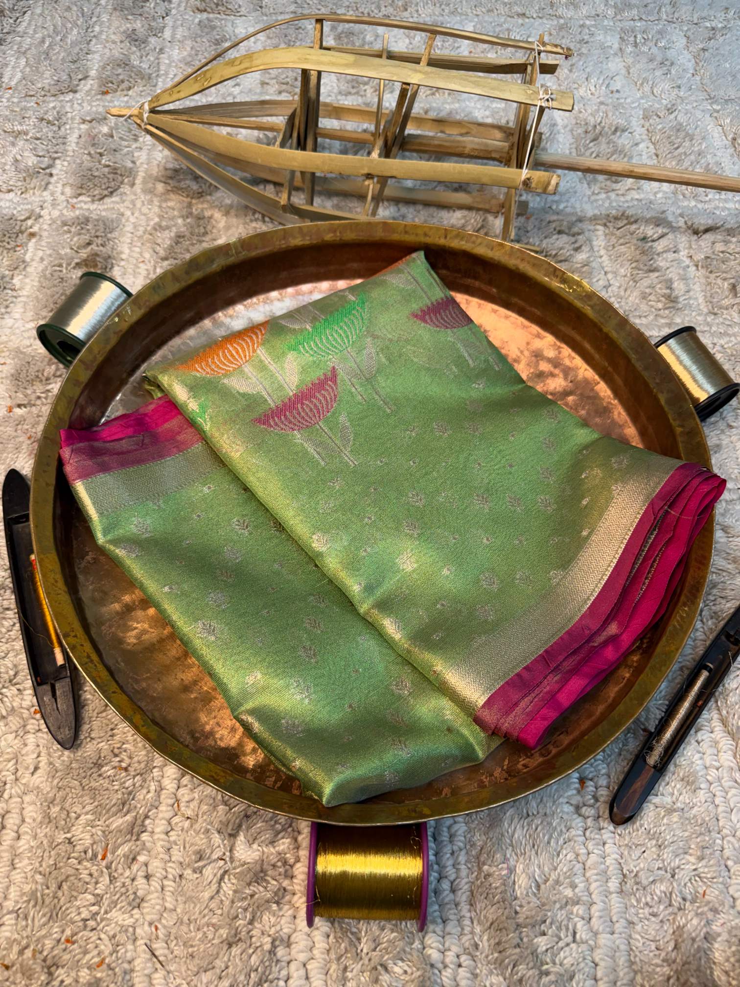 Eccentric zari weave Softsilk Banarasi saree