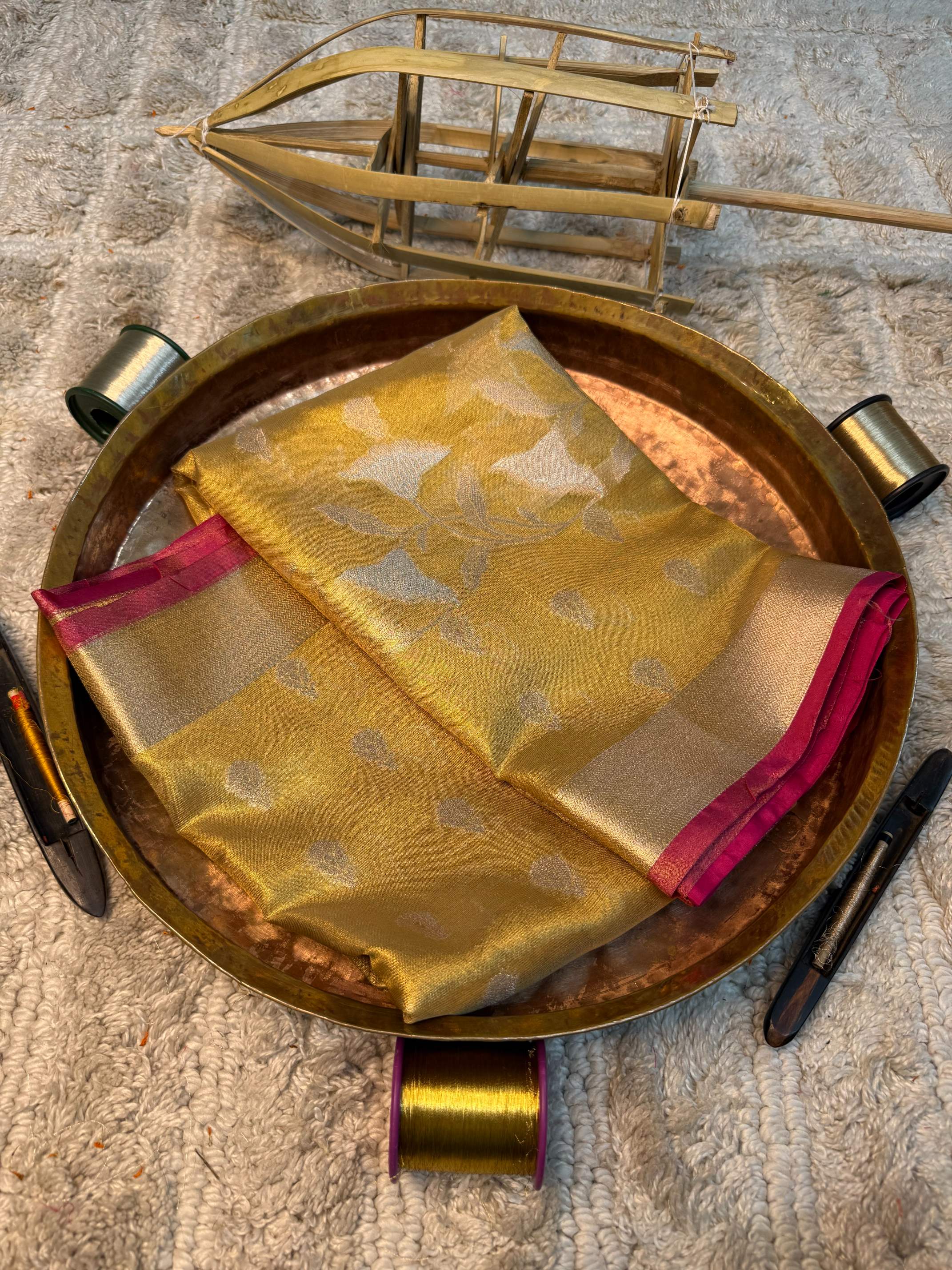 Eccentric zari weave Softsilk Banarasi saree
