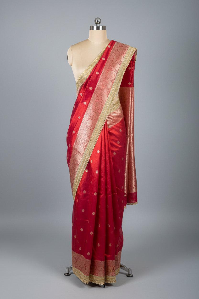 Eccentric Shade Kora Tissue Silk Designer Banarasi Saree