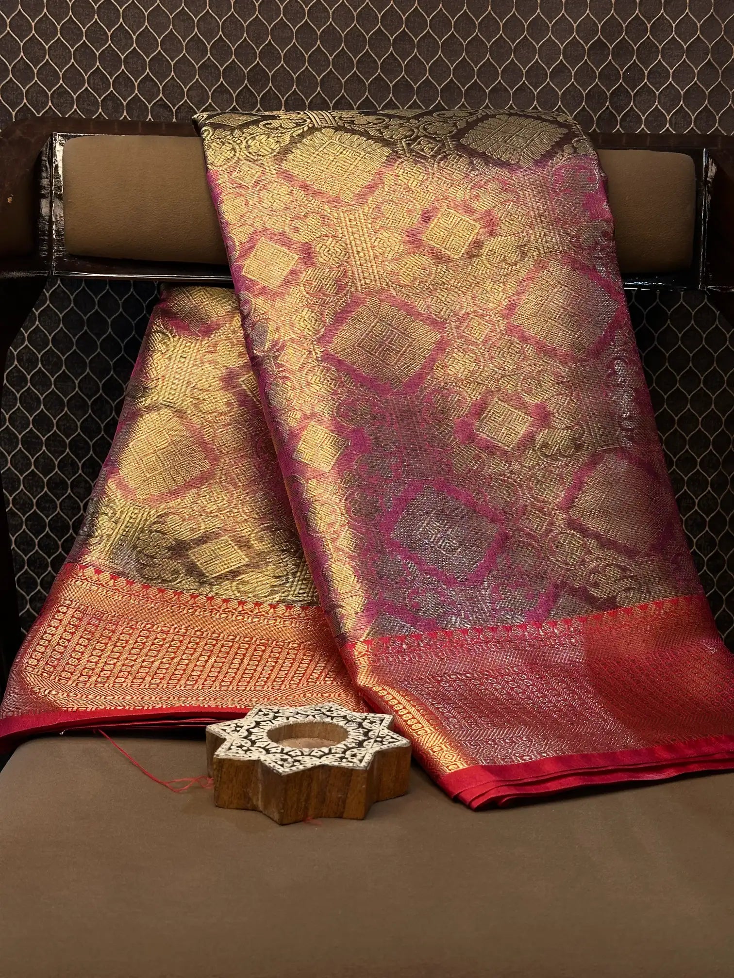 Contemporary weave Softsilk heritage Banarasi saree