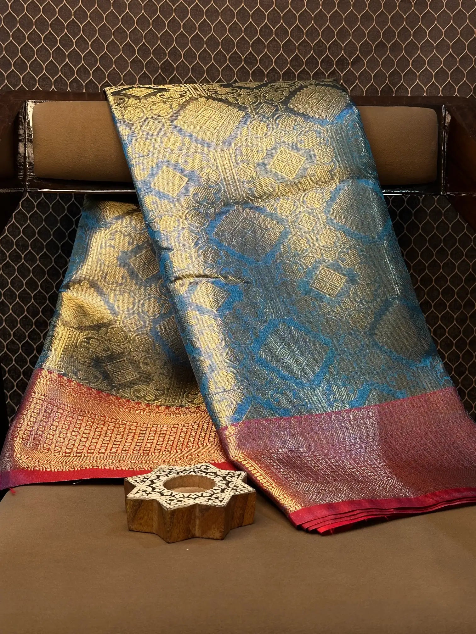 Contemporary weave Softsilk heritage Banarasi saree