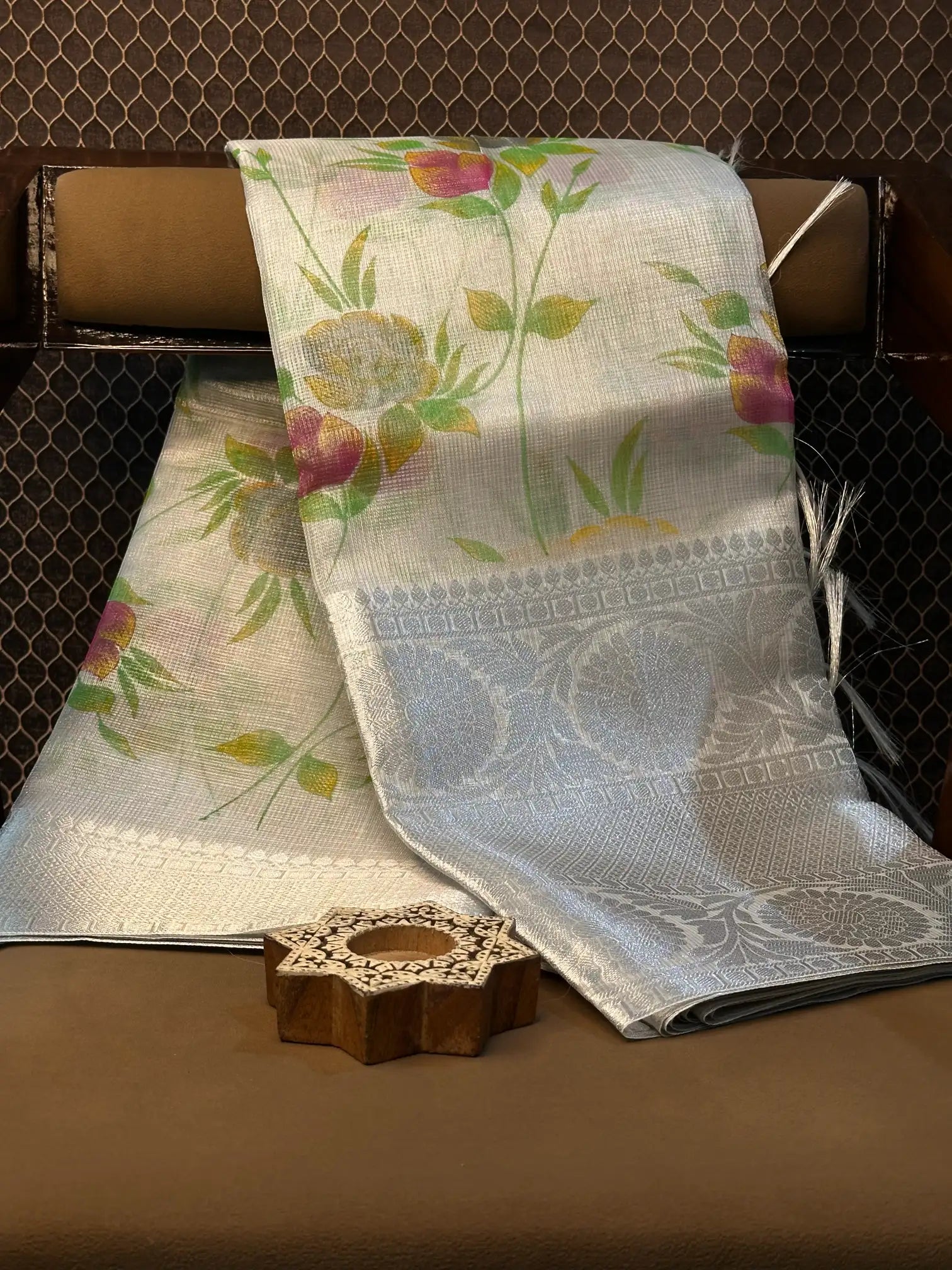 Premium contemperory weave softsilk Banarasi saree