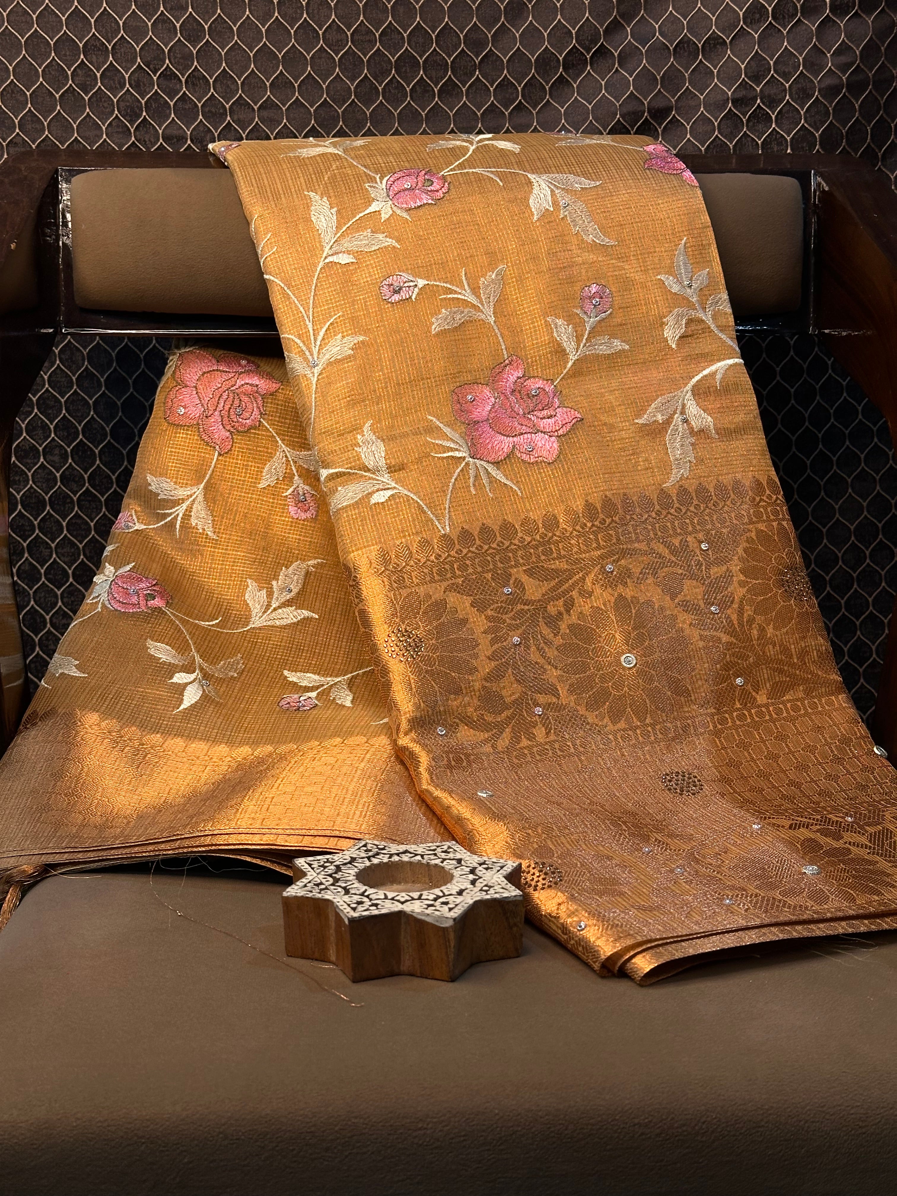Traditional weave Softsilk Banarasi saree