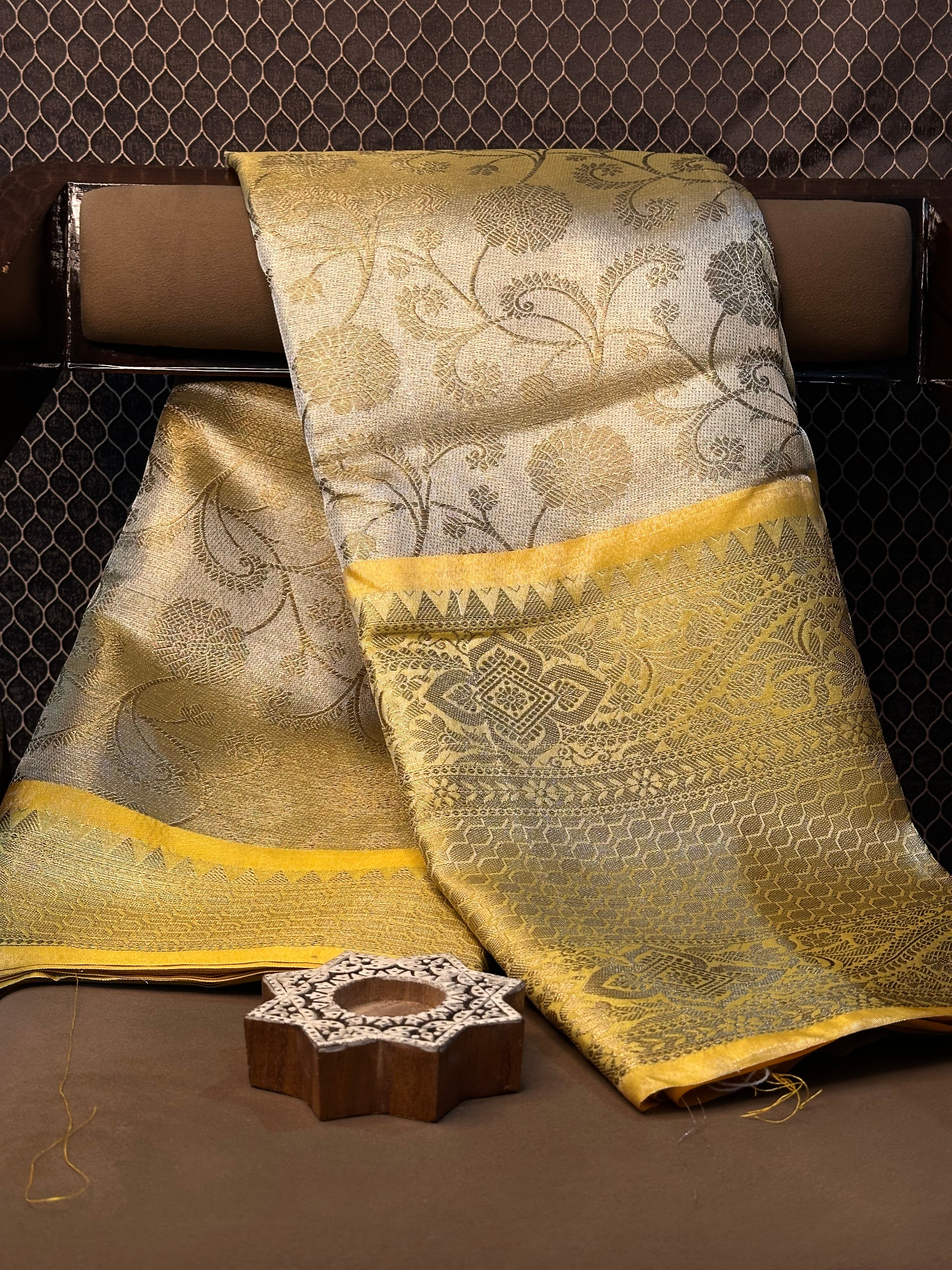 Traditional weave Softsilk Banarasi saree