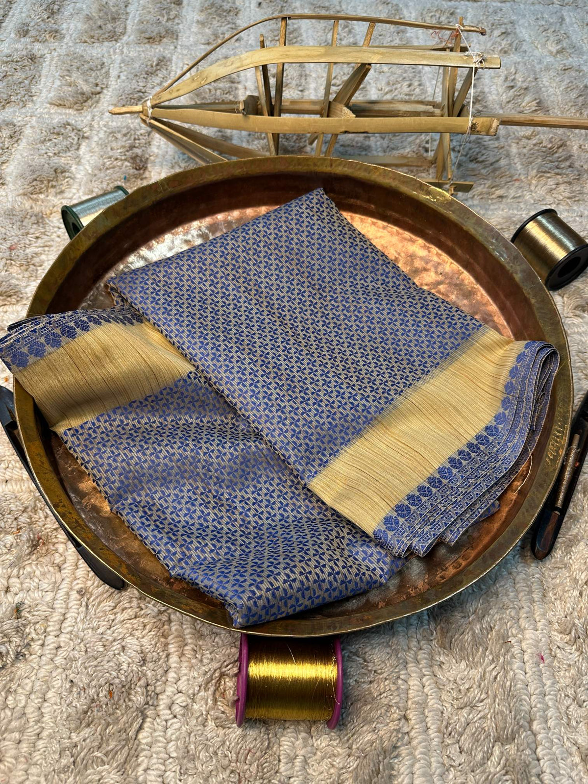 Soft Cotton Silk Rtique Zari Banarasi Saree