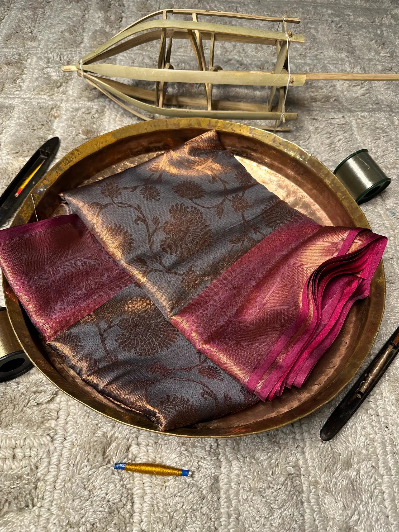 Eccentric zari weave Softsilk Banarasi saree