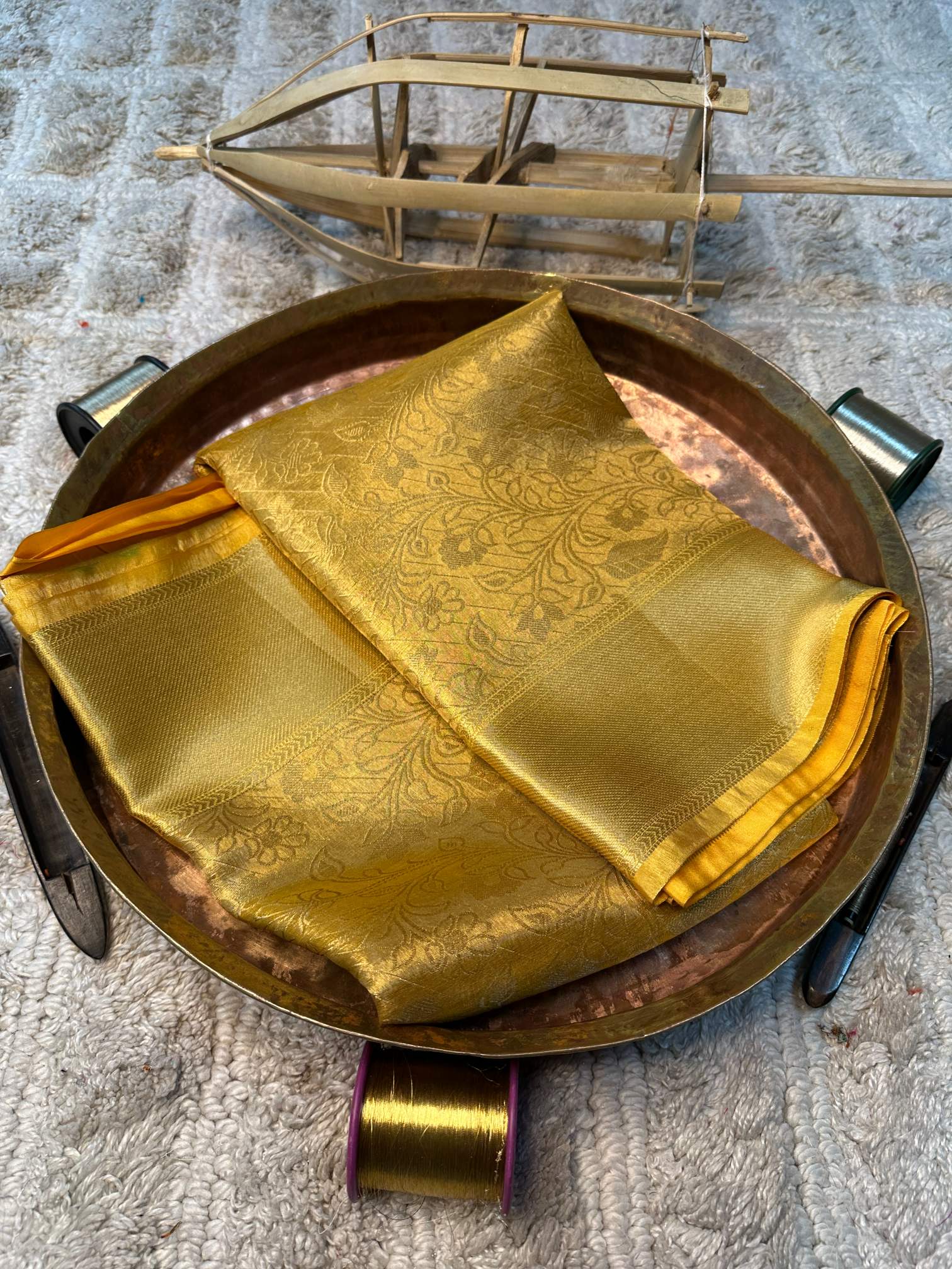 Soft Cotton Silk Rtique Zari Banarasi Saree