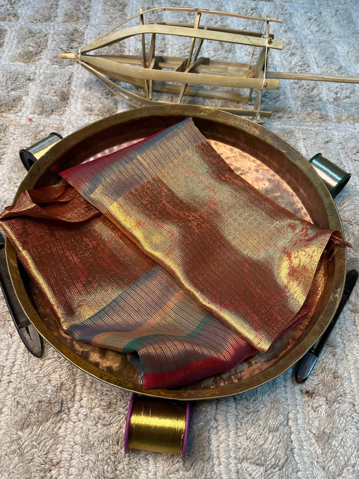 Soft Cotton Silk Rtique Zari Banarasi Saree