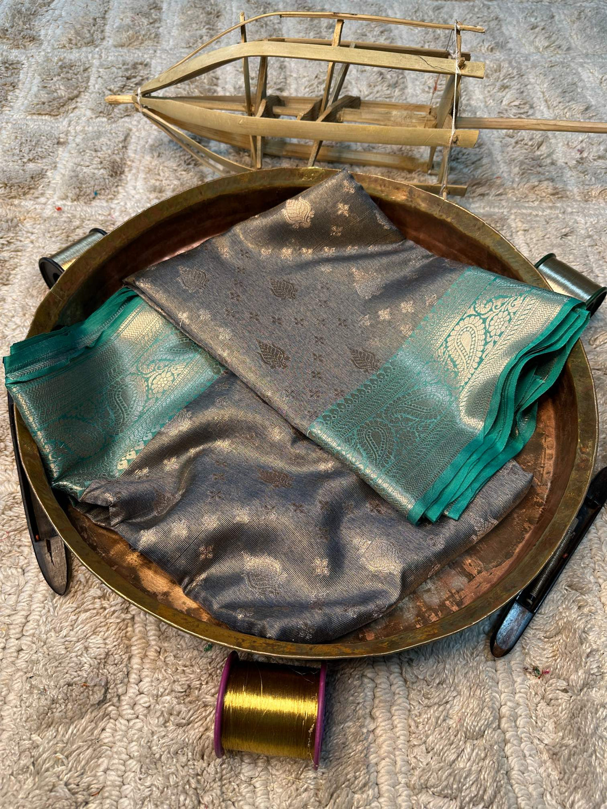 Soft Cotton Silk Rtique Zari Banarasi Saree