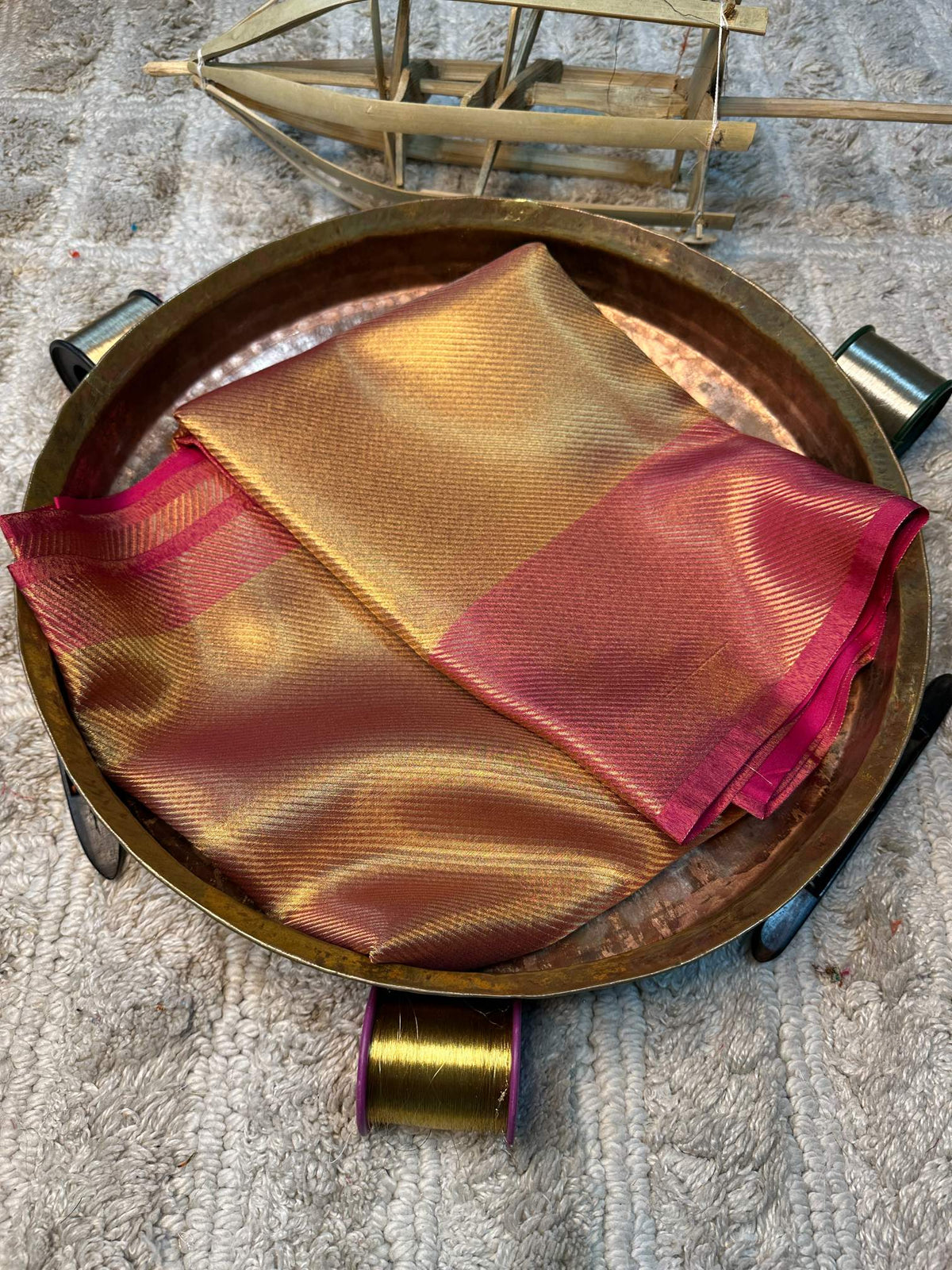 Soft Cotton Silk Rtique Zari Banarasi Saree