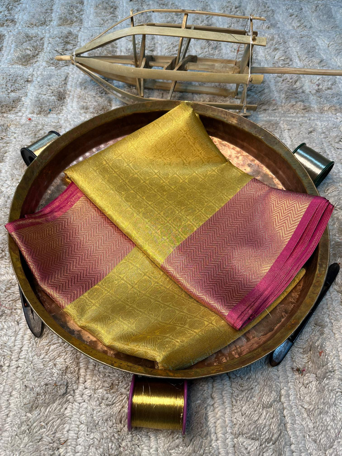 Soft Cotton Silk Rtique Zari Banarasi Saree