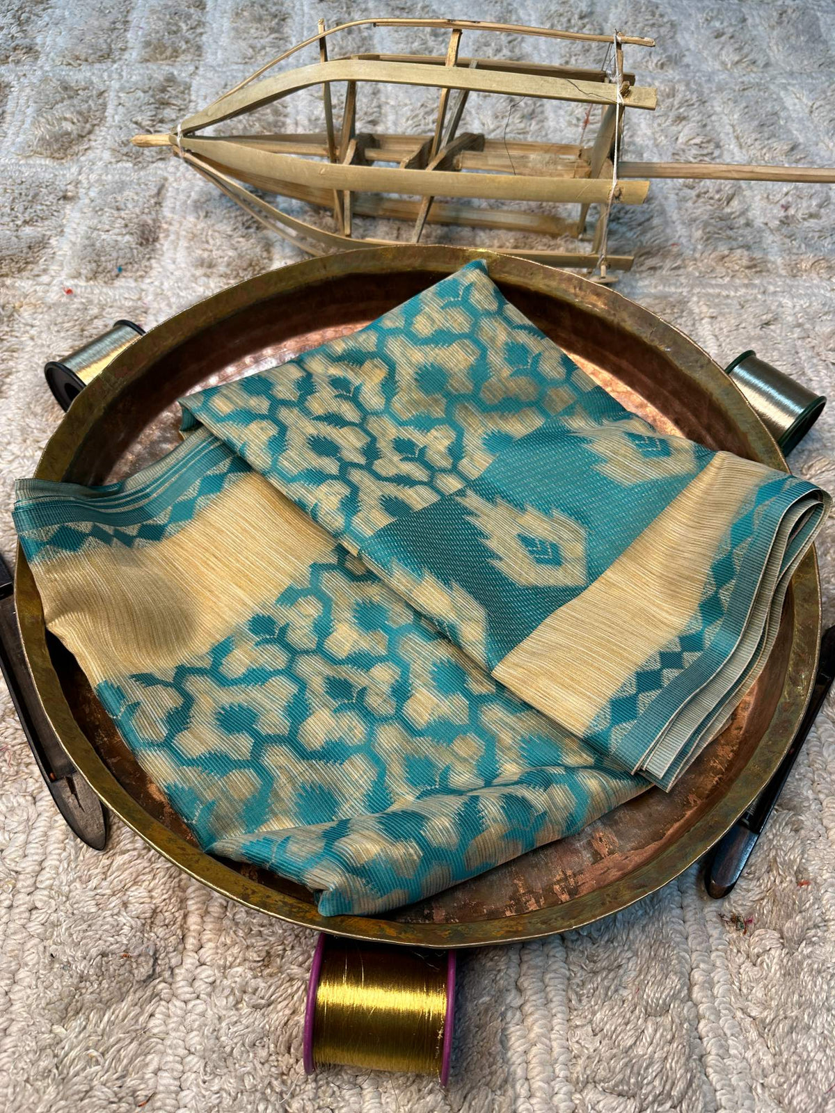 Soft Cotton Silk Rtique Zari Banarasi Saree